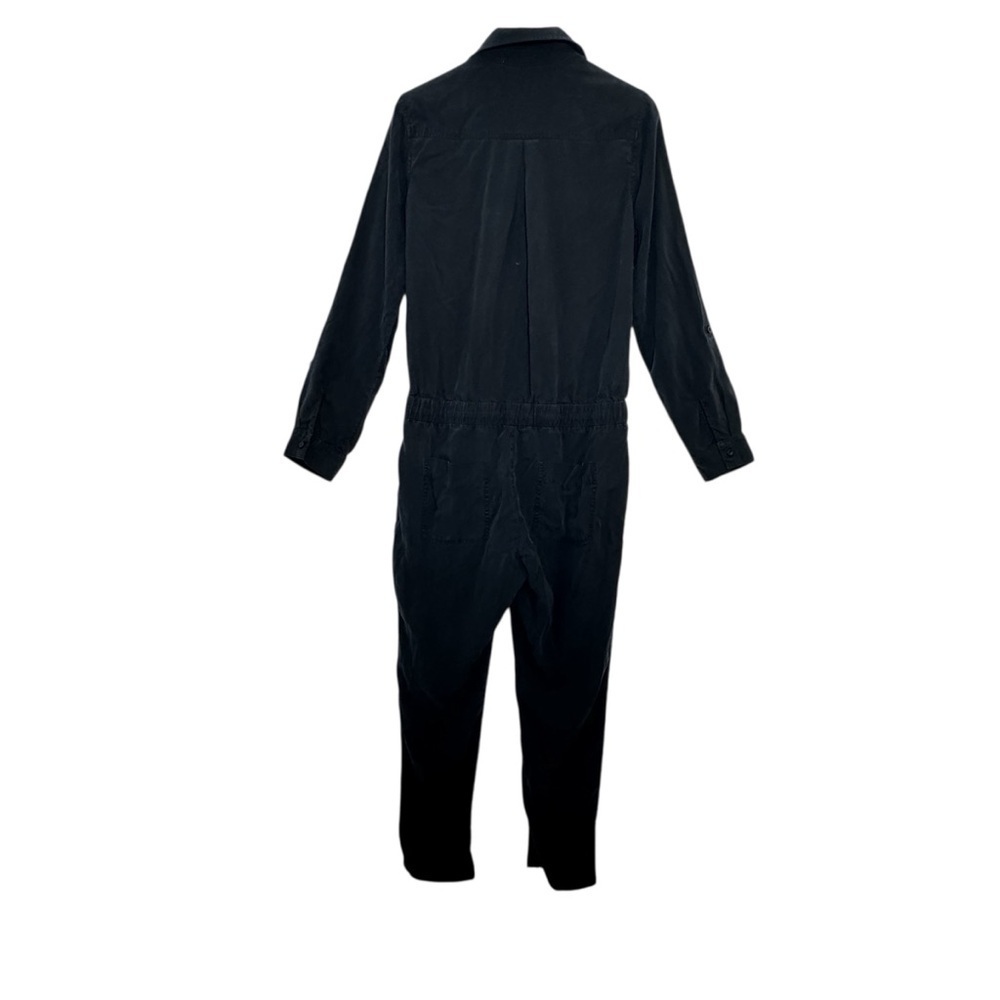 Anthropologie Cloth & Stone 100% Tencell Tyocell Long Sleeves Black Jumpsuit - Picture 3 of 14